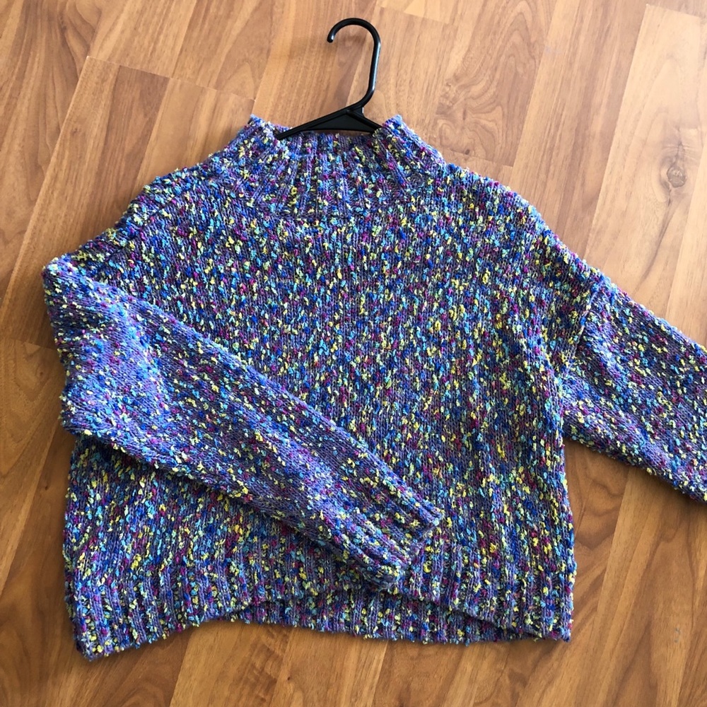 Purple Cropped Turtleneck - Picture 2 of 3